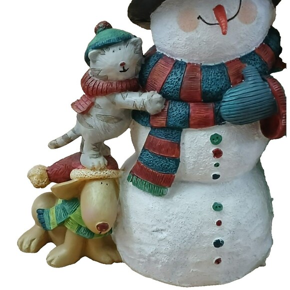 Christmas Snowman Hug Figurine Lang & Wise by Sue Dreamer & Friends Holiday Deco - Picture 5 of 11